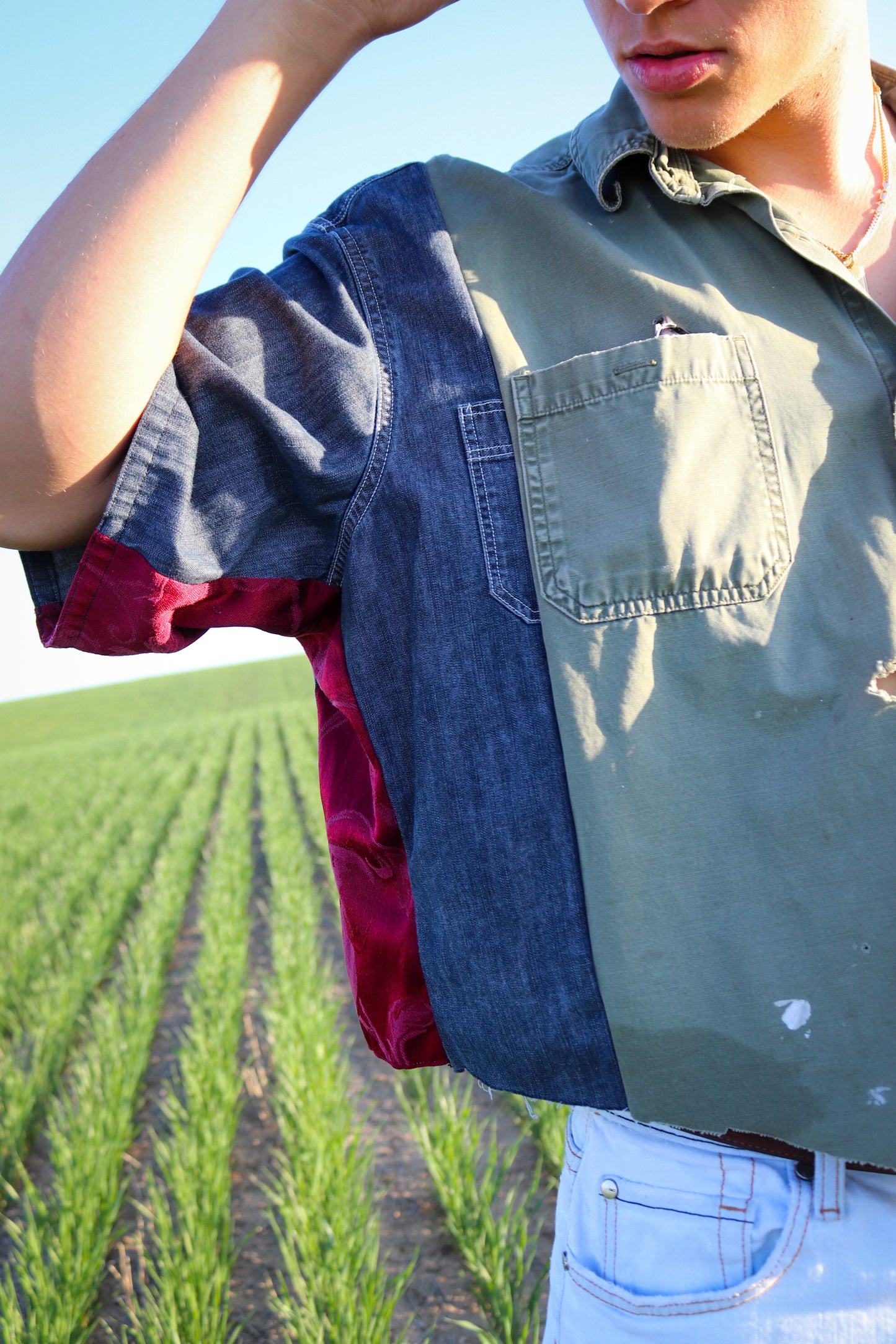 The Trifecta Cropped Button Down