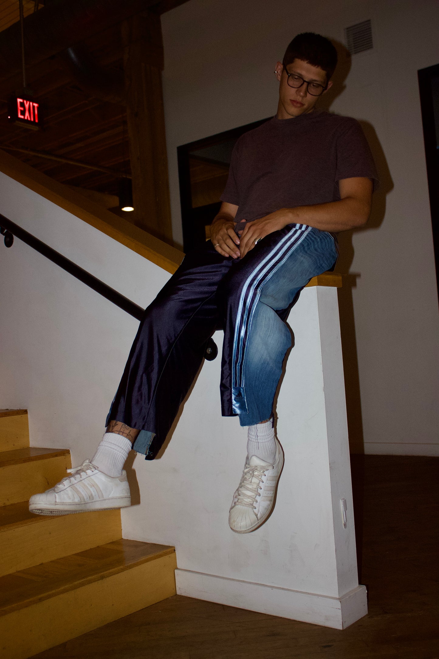 THE ADIDAS DENIM PANTS