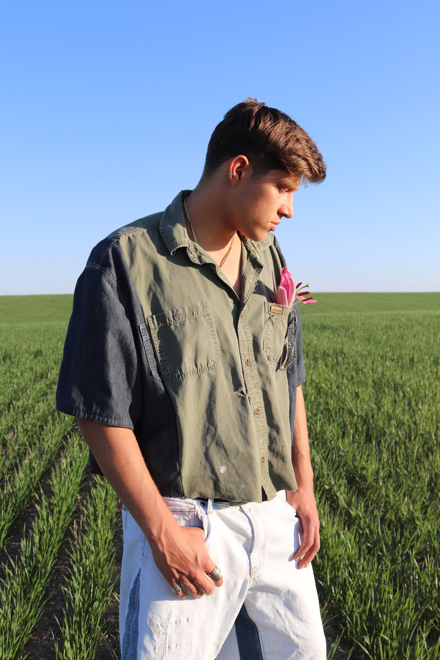 The Trifecta Cropped Button Down